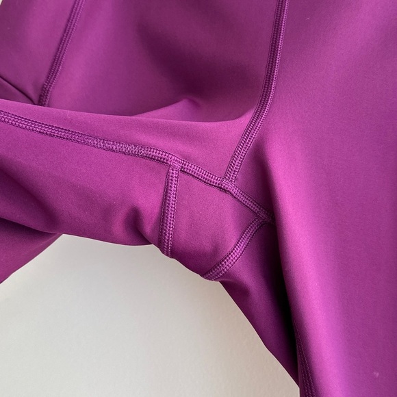 Athleta Mesh Contender Capri Athletic Leggings, Velvet Plum, Size Medium - Picture 9 of 16